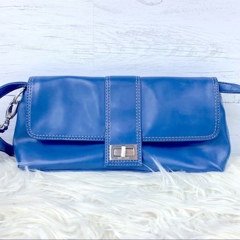 Nine West Blue Convertible Clutch Handbag